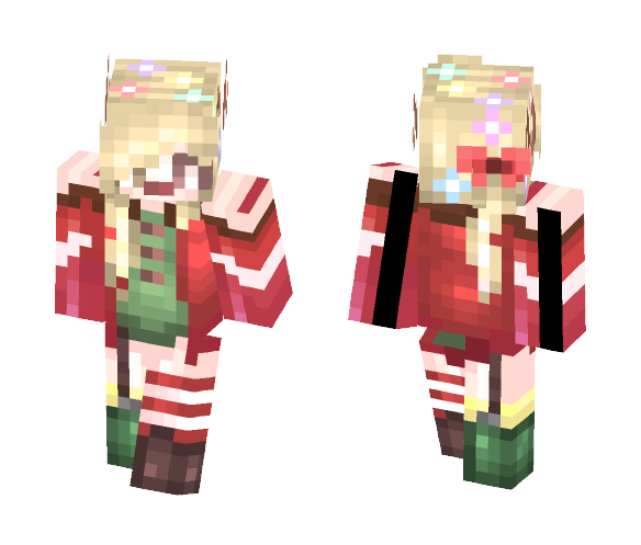 Download Free I want Christmas Day! //Yumiku Skin for Minecraft image 1 I want Christmas Day! //Yumiku - Christmas Minecraft Skins - image 1