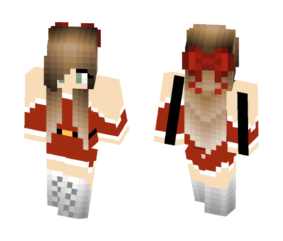 Christmas girl with bow - Christmas Minecraft Skins - image 1
