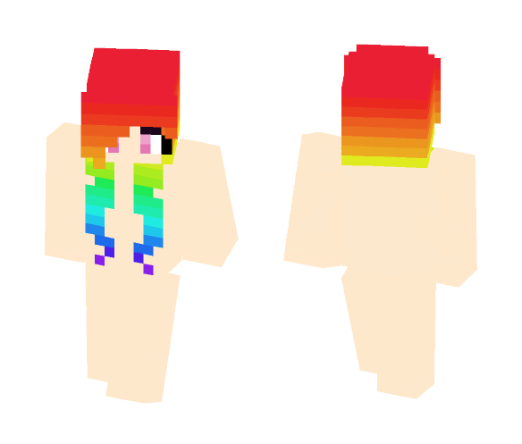 Rainbow Hair Base - Female Minecraft Skins - image 1