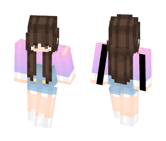 Cute Overall Ombré Girl ; beemcpe - Cute Girls Minecraft Skins - image 1