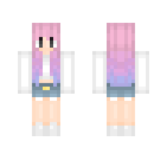 Cute Pink Ombré Girl ; cryiinq_ - Cute Girls Minecraft Skins - image 2