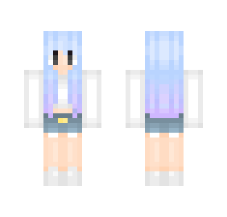 Cute Blue Ombré Girl ; cryiinq_ - Cute Girls Minecraft Skins - image 2