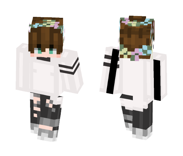 Cute flower crown boi! - Flower Crown Minecraft Skins - image 1
