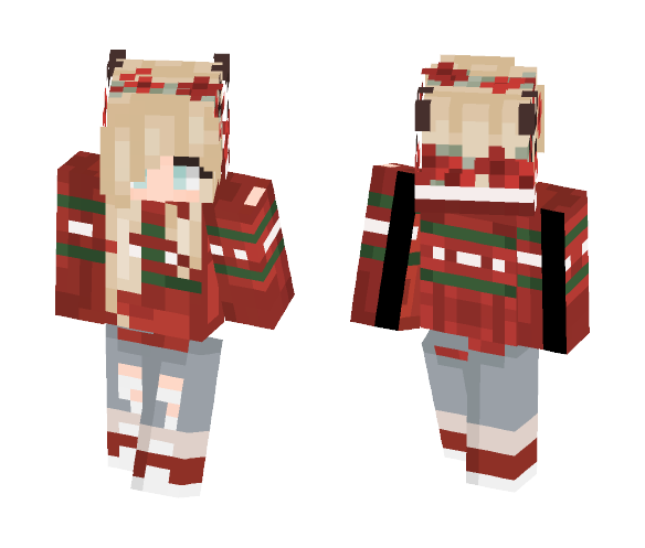 Download Free ~Christmas Girl~ (Alex form) Skin for Minecraft image 1 ~Christmas Girl~ (Alex form) - Christmas Minecraft Skins - image 1