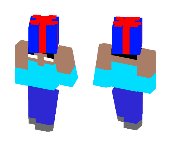 Herobrine holding a present - Herobrine Minecraft Skins - image 1