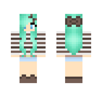 Mint Chocolate Chip Girl - Girl Minecraft Skins - image 2