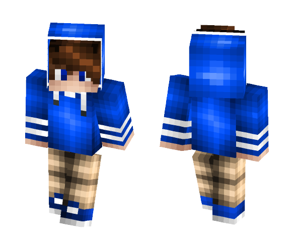 Dcjn Blue Hoodie Shaded - Comics Minecraft Skins - image 1