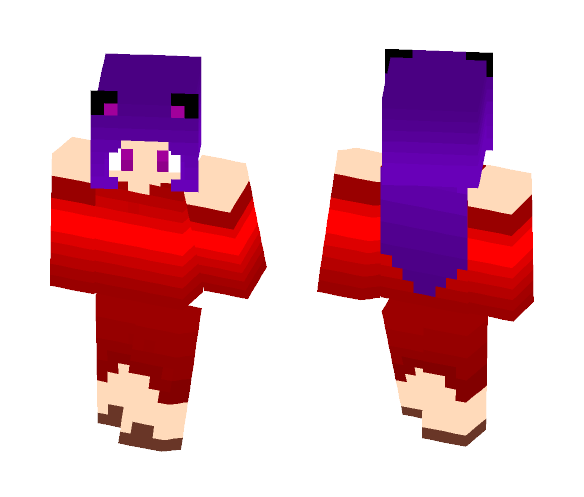 Download Free Neko-girl ||in a dress|| Skin for Minecraft image 1 Neko-girl ||in a dress|| - Female Minecraft Skins - image 1