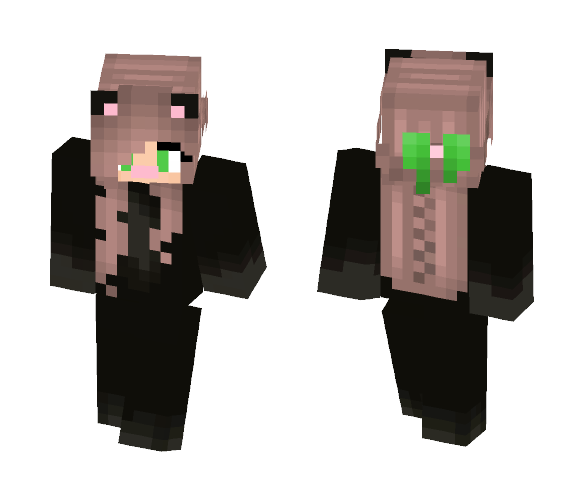 Black cat girl! - Cat Minecraft Skins - image 1