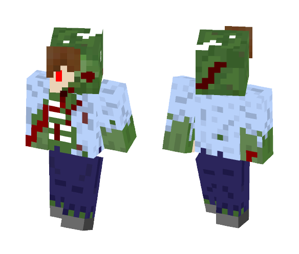 Half Zombie Half Human - Male Minecraft Skins - image 1