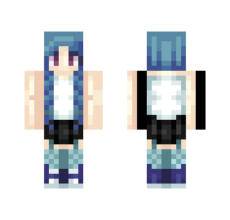 -=+мαу+=- blue braids lul. - Female Minecraft Skins - image 2