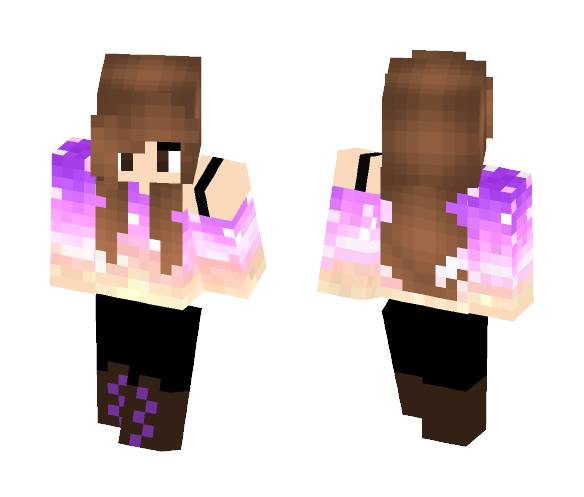 Download Free Girl in Sunset Sweater Skin for Minecraft image 1 Girl in Sunset Sweater - Girl Minecraft Skins - image 1