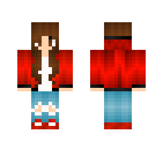 red hoodie girl - Girl Minecraft Skins - image 2