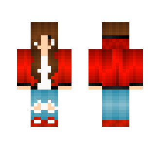red hoodie girl