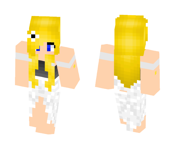 Blonde Hair Wedding(?) Dress Girl - Color Haired Girls Minecraft Skins - image 1