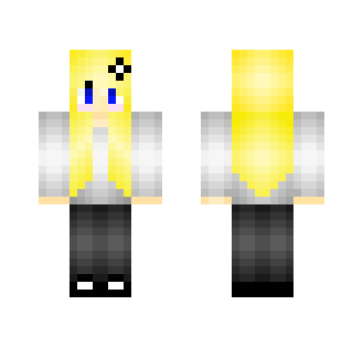 Blonde Hair White Shirt