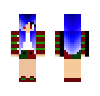 Blue haired christmas - Christmas Minecraft Skins - image 2