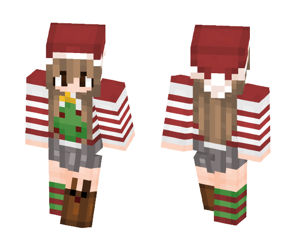 Download Free Christmas girl skin Skin for Minecraft image 1 Christmas girl skin - Christmas Minecraft Skins - image 1