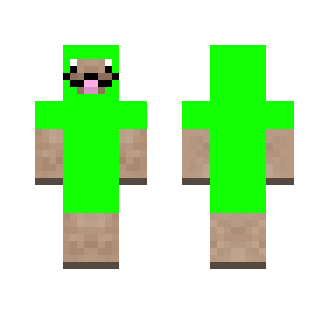 Green sheep with extreme mustache