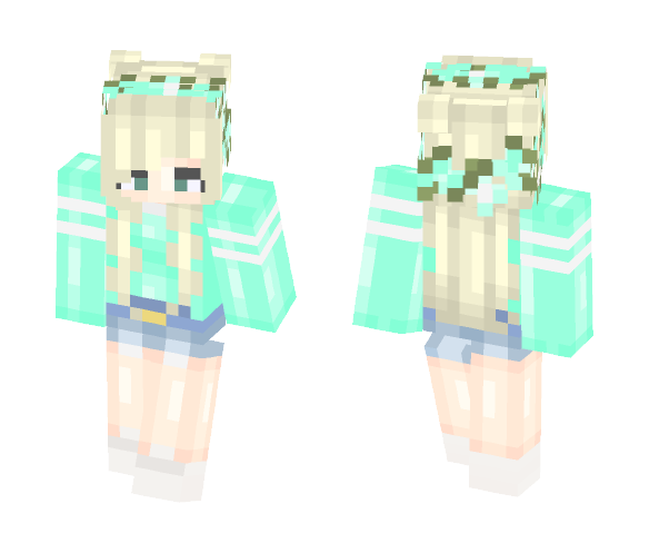 Download Free tumblr mint green girl ♥︎ Skin for Minecraft image 1 tumblr mint green girl ♥︎ - Girl Minecraft Skins - image 1