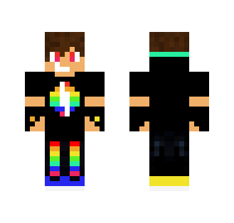 RAINBOW TEEN BOY GAMER - Boy Minecraft Skins - image 2