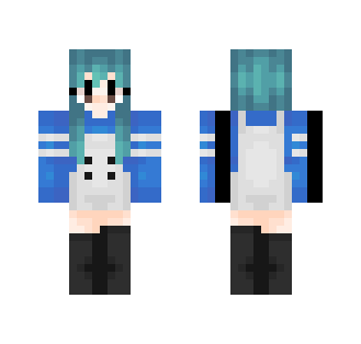 Blue and white