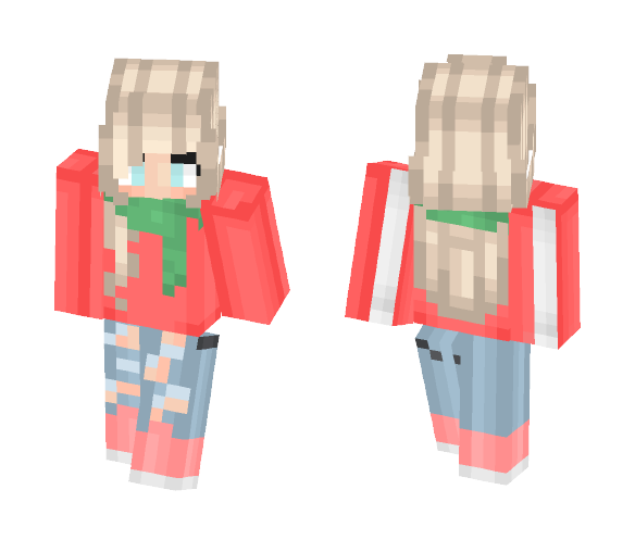 Cute Christmas Girl - Christmas Minecraft Skins - image 1