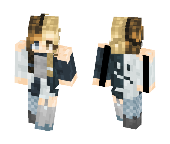 Twin Skeletons -- [ psychophobia ] - Female Minecraft Skins - image 1