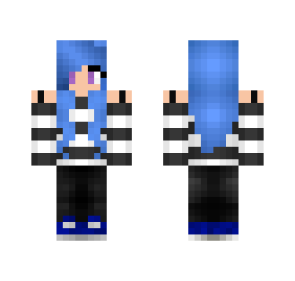 Blue Haired Girl - Color Haired Girls Minecraft Skins - image 2