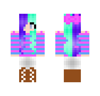 Beautiful Colorful Winter Girl - Girl Minecraft Skins - image 2
