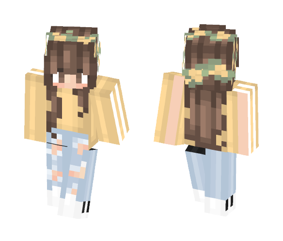 Orange Girl - Girl Minecraft Skins - image 1