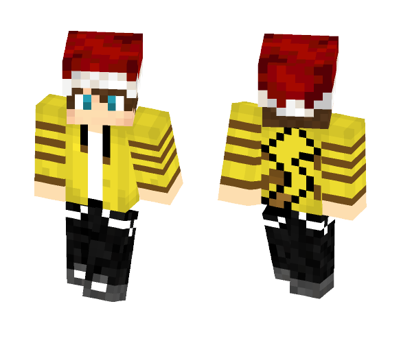 GamerDylan Skin (Santa Hat) - Male Minecraft Skins - image 1