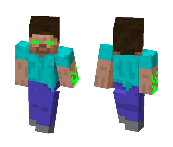 Herobrine with green magic - Herobrine Minecraft Skins - image 1