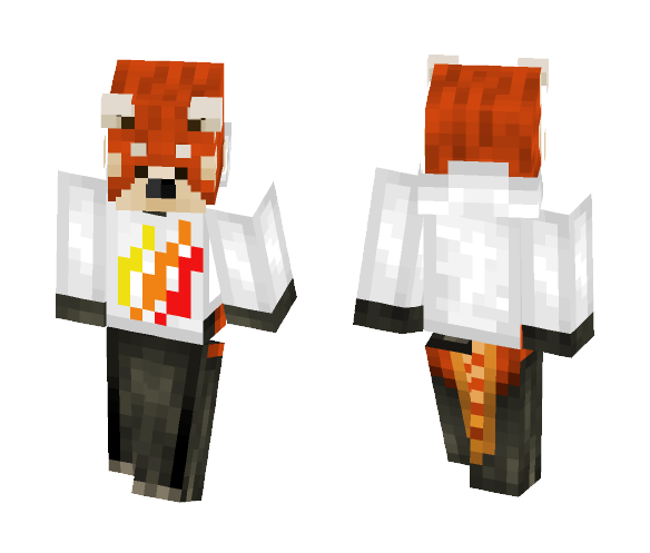 Red Panda w/ Prestonplayz hoodie - Male Minecraft Skins - image 1