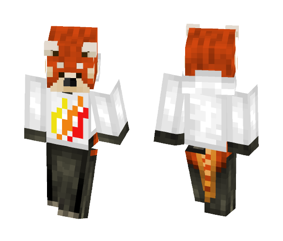 Download Free Red Panda w/ Prestonplayz hoodie Skin for Minecraft image 1 Red Panda w/ Prestonplayz hoodie - Male Minecraft Skins - image 1