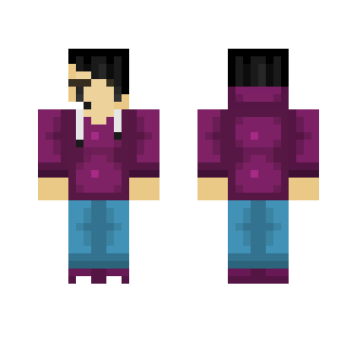 GUY WITH A PURPLE HOODIE