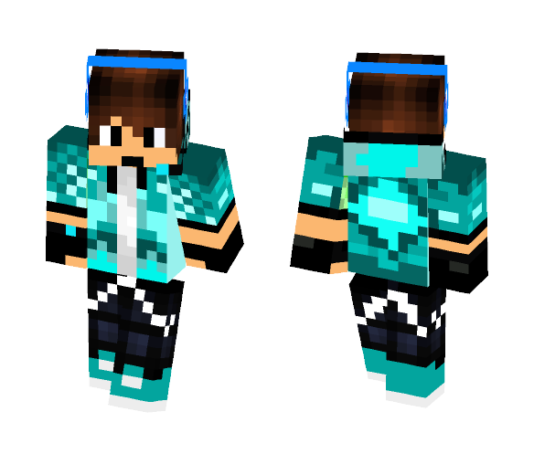 Diamond Gamer - Male Minecraft Skins - image 1