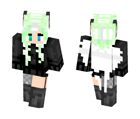 Download Free Green Angel Skin for Minecraft image 1 Green Angel - Female Minecraft Skins - image 1