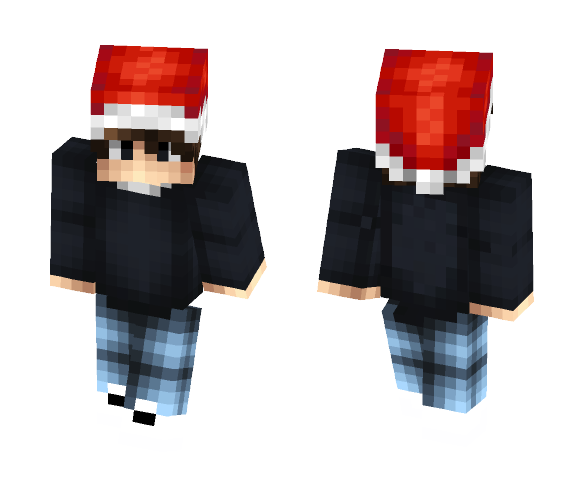 My Minecraft Skin with a Santa Hat - Male Minecraft Skins - image 1