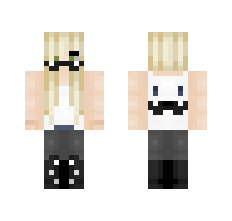 ~Blond girl with mustach~