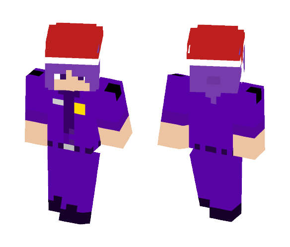 Purple Guy with a Christmas hat - Christmas Minecraft Skins - image 1