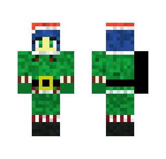 Christmas girl Elf skin blue hair