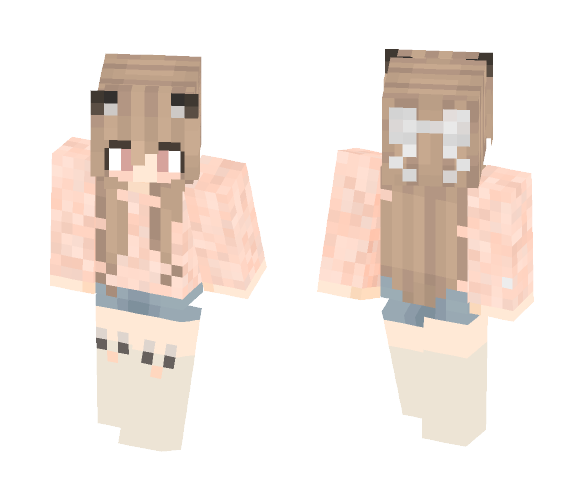 Kawaii Pibk Girl (JuJu) - Girl Minecraft Skins - image 1