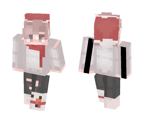 Kawaii Boy with santa hat - Boy Minecraft Skins - image 1