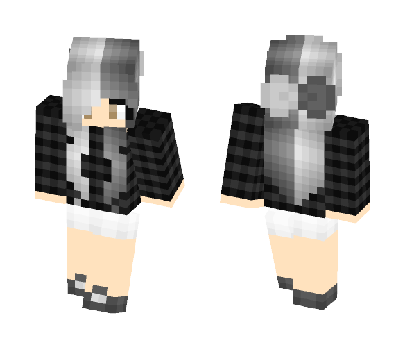 Black white girl - Girl Minecraft Skins - image 1