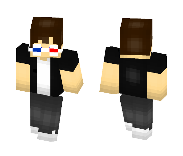 3D Glasses - Male Minecraft Skins - image 1