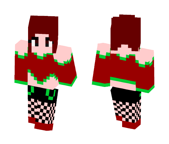 Download Free amazinggirl58's Xmas Skin Skin for Minecraft image 1 amazinggirl58's Xmas Skin - Female Minecraft Skins - image 1