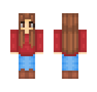 Red Sweater (FIRST Upload!) - Female Minecraft Skins - image 2