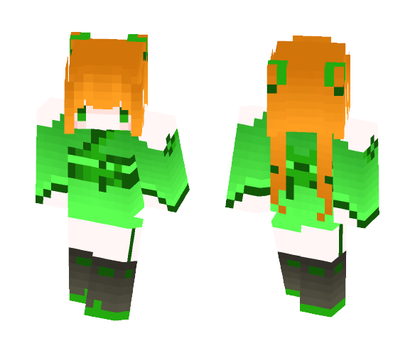 Kimono Creeper girl - Girl Minecraft Skins - image 1