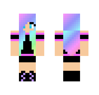 UNICORN HAIR GIRL - Color Haired Girls Minecraft Skins - image 2